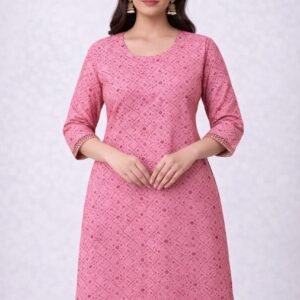 Women Floral Elegance Straight Kurti