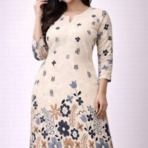 Elegant Petal Straight Kurti